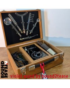 Antique Fluvita violet ray & 6 electrotherapy treatment electrodes 